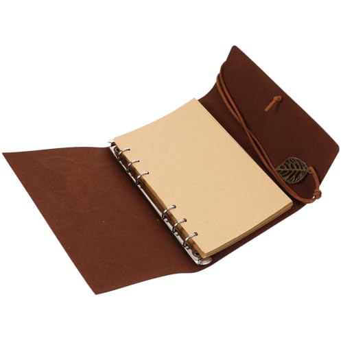 Gadpiparty Reisetagebuch Notizbuch mit PU Ledercover Hochwertiges Schreibheft für Persönliche Aufzeichnungen für Büro Schule und Zuhause Stilvolles Design Gelb Braun von Gadpiparty