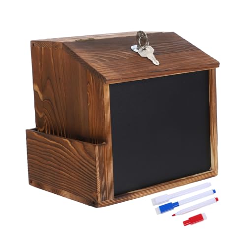 Gadpiparty Retro Briefkasten Aus Holz Wandbriefkasten Spendenboxen Für Spendenaktionen Vorschlagsboxen Bürobriefkasten Wahlurnen Für Tombolas Spendenboxen Für Geld Wahlurnen Aus Holz von Gadpiparty