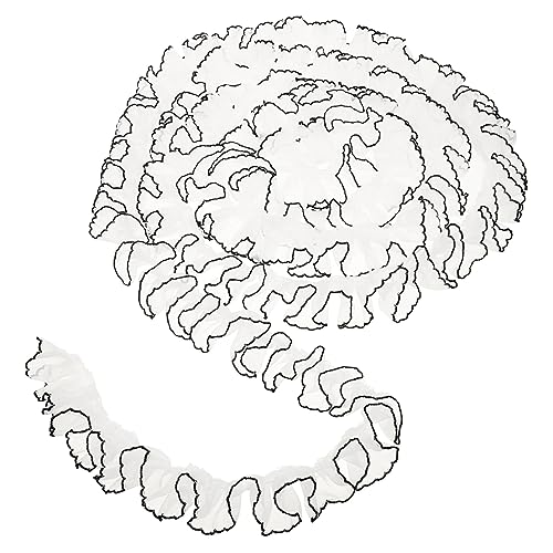 Gadpiparty Retro Spitzenband Schwarze und Weiße Transparente Rüschenschnur Zuschneidbar für Diy Bastelprojekte für Hochzeitsdekoration und Kleidung von Gadpiparty