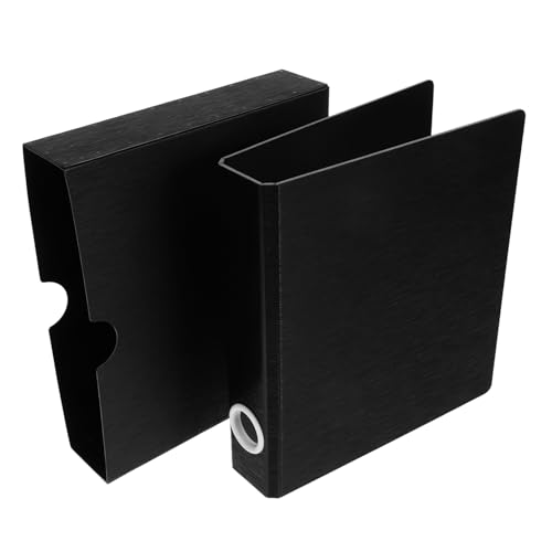 Gadpiparty Ringbuch mit Ring Mechanik und Kartenhüllen Robuste Hülle für Karten für Schule Büro und Sammlungen Schwarz von Gadpiparty