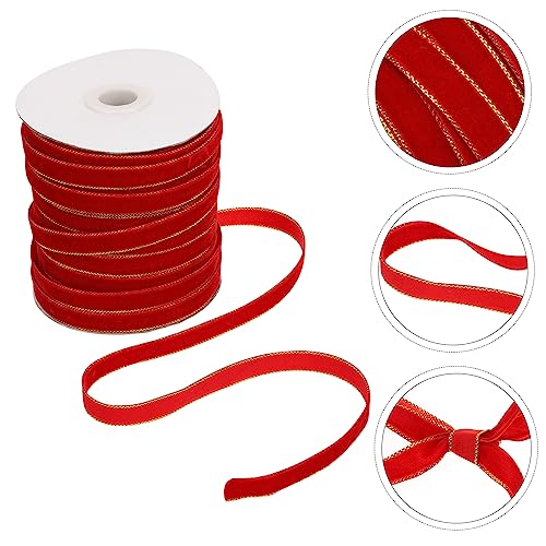 Gadpiparty Rotes Velours Geschenkband mit Yards Langlebiges Weihnachts Dekoband für Schleifen Basteln Geschenkverpackung und Festliche Weihnachtsdekoration von Gadpiparty