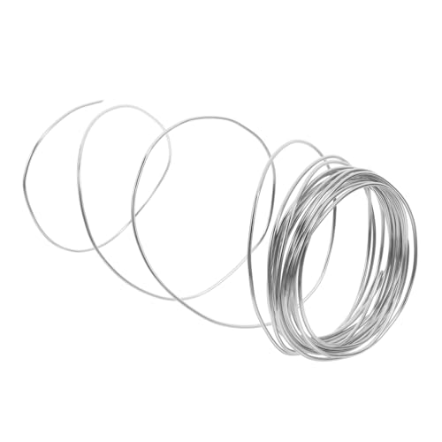 Gadpiparty Schmuckmaterial aus Aluminiumdraht eloxiert dünn biegbar Bildhauerei Wohnung klarer Draht Aluminiumdraht zum Basteln unsichtbarer Faden cobre Aluminiumoxid Silver von Gadpiparty