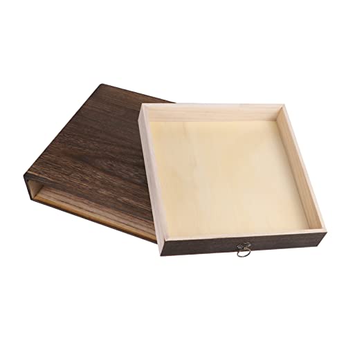 Gadpiparty Schreibtisch Schubladenbox aus Massivem Holz mit Ringzug Retro Design Einlagig Vintage Aufbewahrungskommode für Büro Organizer Tischdekoration Geschenkidee für Zuhause von Gadpiparty