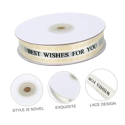 Gadpiparty Seidenband für Tortenschachtel Geschenkverpackung DIY Blumenstrauß Dekor Hochzeitsfeier Geburtstag Verpackungsband Cremeweiß Langlebig Vielseitig von Gadpiparty