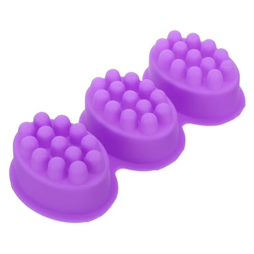 Gadpiparty Seifenform beemysafe bastelzeug silikonformen für steine skincarepen massage brush Keksformen Badeform Zinn Seifenmassage-Silikonform Silikonform für Massageseife Kieselgel Violett von Gadpiparty