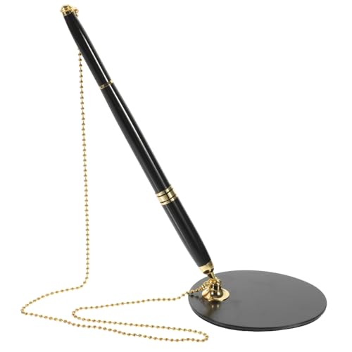 Gadpiparty Sicherheitsstift sicheren Gegenstift Stiftschlaufe selbstklebender Stifthalter mit basis unter filigraner Business-Kugelschreiber Stift mit Kette Signaturstift Abs von Gadpiparty