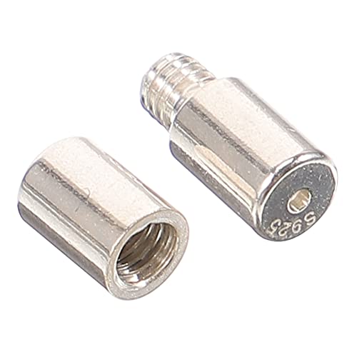 Gadpiparty Silber Schraubverschluss Schmuckverbinder Rundes Perlenende für Halsketten Armbänder DIY Schmuckherstellung Zubehör mit Goldbeschichtung Langlebig Praktisch von Gadpiparty