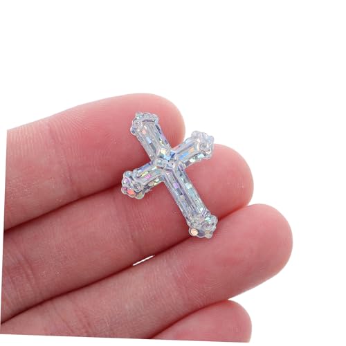 Gadpiparty Silberne Kreuz Konfetti aus Langlebigem Kunststoff für Religiöse Feiern Wie Erstkommunion Taufe Hochzeit Shower und Weihnachten Einfach Streuen Glänzend und Festlich von Gadpiparty