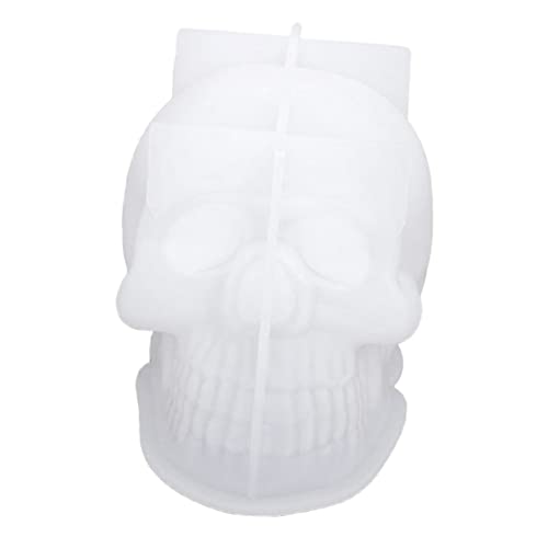 Gadpiparty Silikon Kerzenform für Halloween Non Stick Schädel Kopf Gießform für Handgemachte Seifen und Duftkerzen Einfach zu Reinigen und Wiederverwendbar von Gadpiparty