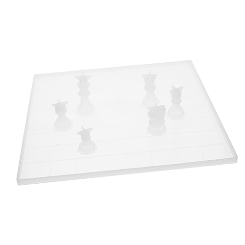 Gadpiparty Silikon Schachform Set DIY Schachfiguren Schachbrett Silikonform Langlebig Flexibel und Einfach zu Reinigen für Familienaktivitäten und Bastelprojekte von Gadpiparty