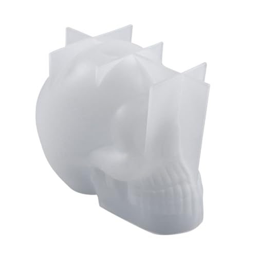 Gadpiparty Silikonform Schädel DIY Kerzengießform Halloween Schädelkerzen Form für Paraffin Bienenwachs Handwerk Dekoration mit Glatter Antihaftender Oberfläche von Gadpiparty