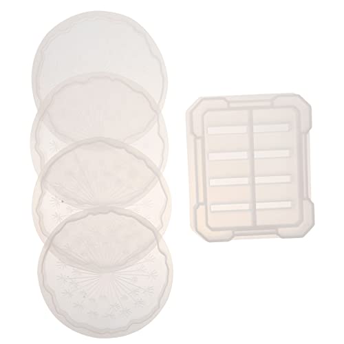 Gadpiparty Silikonform für Untersetzer Teiliges Langlebig und Wiederverwendbar Diy Epoxidharz Gießform für Kreative Handwerksprojekte Passend für Individuelle Coaster Herstellung von Gadpiparty