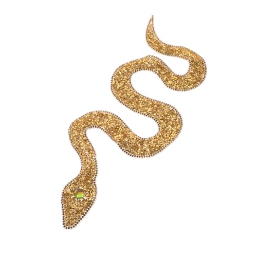 Gadpiparty Snake Patch Aufbügler mit Strass Dekorativer Applikation für Kleidung Taschen und Hüte DIY Rhinestone Snake Aufnäher für Bastelprojekte Goldfarbe Gadpiparty Snake Patch Aufbügler mit Strass Dekorativer Applikation für Kleidung Taschen und Hüte DIY Rhinestone Snake Aufnäher für Bastelprojekte Goldfarbe von Gadpiparty