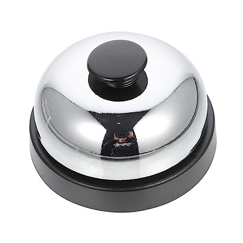 Gadpiparty Spielglocke Rezeptionsklingel Abendessenglocke Glocke Läuten Laut Kleine Glocke Silber Klimpern Forderung Handrufglocke Klingeln Lustig Ring Bronze Winzig Black Plastik von Gadpiparty