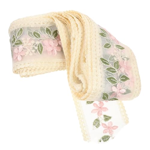 Gadpiparty Spitzenband Aus Stoff Mit Blumenmuster Überbacken Blumen- Blumenband Rosen Spitzenband Schnürsenkel Spitzenblumen Stickerei Nähen Hochzeit Blumenspitze Gemustertes Band Baumwolle von Gadpiparty