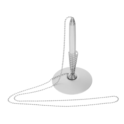 Gadpiparty Stabiler Metallschreibtisch Kugelschreiber mit Kette und Halter Langlebiger Geschäftsschreibstift für Unterschriften Professionelle Tischhalterung Nachfüllbar für Büro und Empfang Gadpiparty Stabiler Metallschreibtisch Kugelschreiber mit Kette und Halter Langlebiger Geschäftsschreibstift für Unterschriften Professionelle Tischhalterung Nachfüllbar für Büro und Empfang von Gadpiparty
