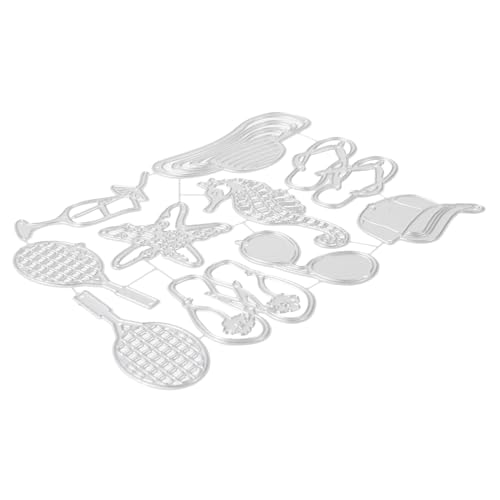 Gadpiparty Strand Stanzformen Metall Diy Bastelwerkzeug Kreative Schablonen für Karten Fotoalben und Scrapbooking Langlebig und Wiederverwendbar für Stranddekorationen von Gadpiparty