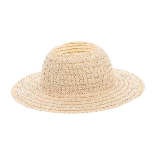 Gadpiparty Strohhut Puppenhauszubehör Puppenstuben-strohhüte Sonnenhüte Für Damen Miniatur-puppenhüte Sonnenhüte Frauen Mini-foto-requisiten Stroheimerhüte Für Damen Beige von Gadpiparty