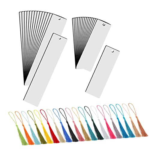 Gadpiparty Sublimations Blanko Lesezeichen Teilig mit Bunten Quasten Doppelseitig Beschreibbar DIY Bastelprojekt für Leser Studenten Geschenkanhänger und Personalisierte Handarbeit Gadpiparty Sublimations Blanko Lesezeichen Teilig mit Bunten Quasten Doppelseitig Beschreibbar DIY Bastelprojekt für Leser Studenten Geschenkanhänger und Personalisierte Handarbeit von Gadpiparty