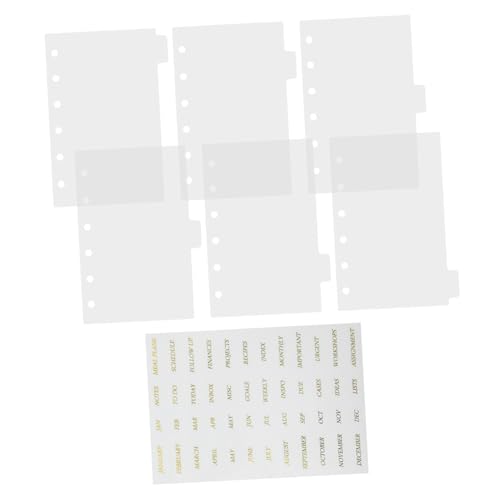 Gadpiparty Teiliges Binder Trennblätter aus Mattem PP Transparente Trennseiten für Ringordner und Notizbücher Goldfarbener Aufkleber Langlebige Organisationshilfen für Büro und Studium Gadpiparty Teiliges Binder Trennblätter aus Mattem PP Transparente Trennseiten für Ringordner und Notizbücher Goldfarbener Aufkleber Langlebige Organisationshilfen für Büro und Studium von Gadpiparty