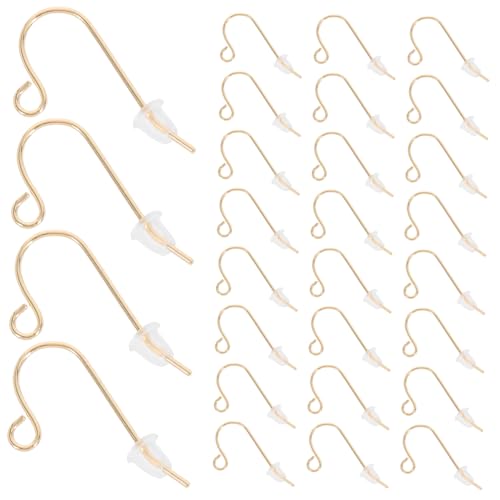Gadpiparty Teiliges Earring Hooks V-form mit Ohrstoppern Handmade Schmuckbastelset für Ohrringe Selber Machen Sichere DIY Ohrhaken für Damen Innovatives Bastelzubehör von Gadpiparty