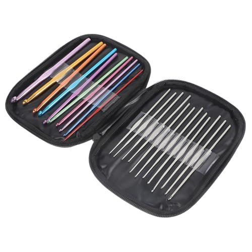 Gadpiparty Teiliges Häkelnadel Set aus Aluminium und Edelstahl Langlebig und Präzise Markiert Geeignet für Stricken Häkeln und Teppicharbeiten für Anfänger und Profis von Gadpiparty