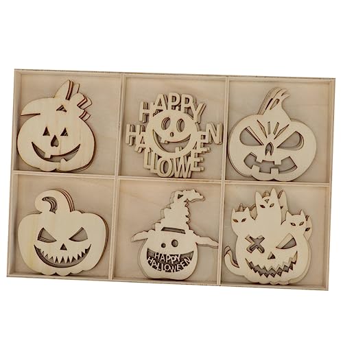 Gadpiparty Teiliges Set Holzanhänger für Halloween Dekoration Blanko Holzornamente zum Gestalten für Kreative Bastelideen und Festliche Anlässe von Gadpiparty