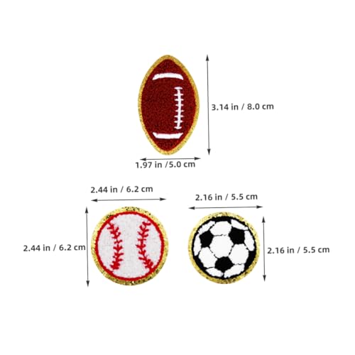 Gadpiparty Teiliges Sport Bügelbild Basketball Baseball Fußball Rugby Bestickte Polyester Applikationen zum Aufbügeln oder Nähen Strapazierfähig Farbecht für Kleidung Rucksäcke Schuhe DIY von Gadpiparty