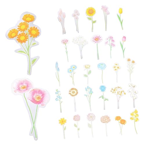 Gadpiparty Teiliges Vintage Blumenaufkleber Selbstklebend Retro Pflanzen Sticker für Scrapbooking Tagebuch Dekoration Diy Kunsthandwerk von Gadpiparty