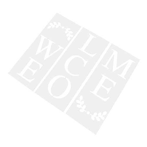 Gadpiparty Teiliges Welcome Buchstaben Schablonen aus Hochwertigem Kunststoff Wiederverwendbar und Leicht für Diy Malerei Sprühtechnik Karten Stoffen Wänden und Holz für Haustür und von Gadpiparty