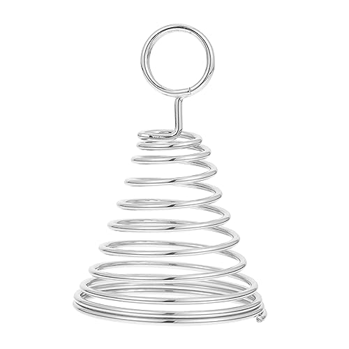 Gadpiparty Tischkartenhalter mit Spiralförmigem Design Eleganter für Hochzeiten Partys und Besondere Anlässe Stabiler Fotohalter für Menükarten und Tischnummern Silberfarbig von Gadpiparty
