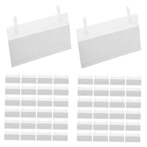 Gadpiparty Transparent Etikettenhalter für Körbe mit Snap Verschluss für Preisschilder und Etiketten Supermärkten Küchen und Einzelhandelsgeschäften von Gadpiparty