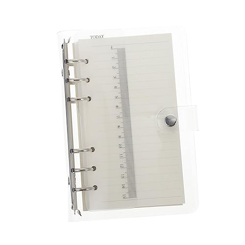 Gadpiparty Transparent Soft Cover Removable Loose Leaf Notepad mit Linierten Multifunktionales Schreibheft für Schüler Planer und Notizen Ringbuch für Organisation und Planung von Gadpiparty
