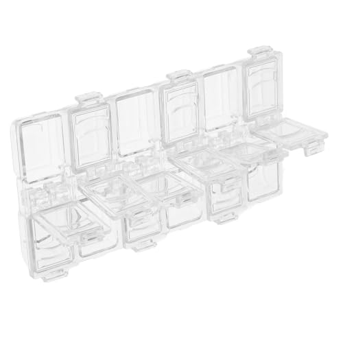 Gadpiparty Transparente Acryl Aufbewahrungsbox mit Fächern für Nageldesign Strasssteine Edelsteine Schmuck Organizer Vielseitig für Kleine Accessoires Robust Langlebig von Gadpiparty