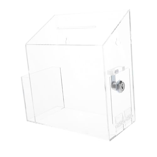 Gadpiparty Transparente Acryl Spendenbox mit Schloss Robuste Wahlurne mit Schlitz für Büro Schule und Wohltätigkeit und Einfach Zugänglich Leicht zu Reinigen und Langlebig von Gadpiparty