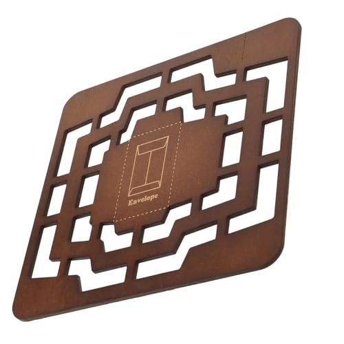 Gadpiparty Umschlagvorlage Briefumschlag-Schriftzug-Vorlage Kalligraphie Umschlagführungsschablone groß Umschlag Vorlagen DIY-Versorgung DIY-Vorlagen für Umschläge Schreibvorlage Holz Kaffee von Gadpiparty