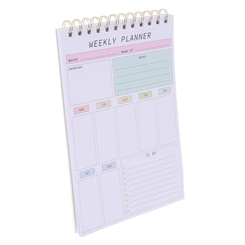 Gadpiparty Undatierter Wochenquerplaner mit Spiralbindung Robuster Notizblock für Tägliche Aufgaben Vielseitiger Wochenplaner für Schule und Zuhause Ästhetisches Design Langlebiges Papier und Gadpiparty Undatierter Wochenquerplaner mit Spiralbindung Robuster Notizblock für Tägliche Aufgaben Vielseitiger Wochenplaner für Schule und Zuhause Ästhetisches Design Langlebiges Papier und von Gadpiparty