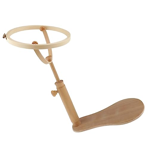 Gadpiparty Verstellbarer Drehbarer Kreuzstich Stickrahmen Buchenholz Langlebiger Stickständer mit Rotation für Präzises Sticken und Einfache Handhabung von Gadpiparty