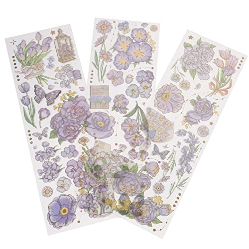 Gadpiparty Vintage Blumenaufkleber Scrapbooking Aufkleber Antike Aufkleber Papier Handwerk Scrapbook Aufkleber Blumenaufkleber Scrapbook Blumenaufkleber Buchaufkleber Journalaufkleber Das von Gadpiparty