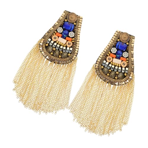 Gadpiparty Vintage Gold Metall Schulterepauletten mit Tassel Quasten Abnehmbare Kettenverzierung Leichte Robuste Schulterapplikationen für Anzüge Kostüme und Bühnenoutfits Gadpiparty Vintage Gold Metall Schulterepauletten mit Tassel Quasten Abnehmbare Kettenverzierung Leichte Robuste Schulterapplikationen für Anzüge Kostüme und Bühnenoutfits von Gadpiparty