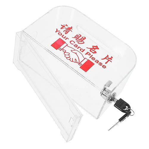 Gadpiparty Visitenkartenbox mit Schloss Praktischer Kartenhalter für Büro und Zuhause Große Kapazität aus Langlebigem Transparentes Design für Einfache Sichtbarkeit Perfektes für Besondere von Gadpiparty