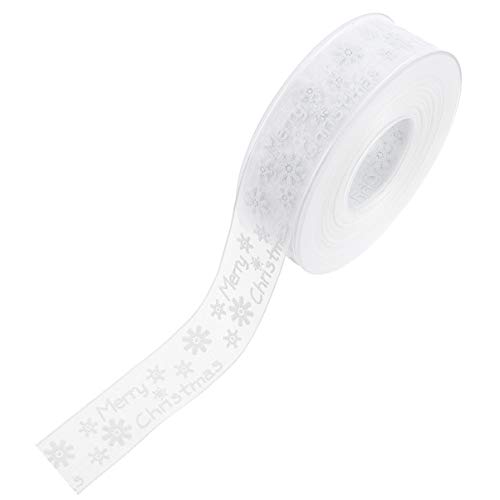 Gadpiparty Weihnachtliches Druckband mit Schneeflocken Muster Geschenkband Weiß für Festliche Dekoration und Diy Projekte für Weihnachtsgeschenke und Partys Gadpiparty Weihnachtliches Druckband mit Schneeflocken Muster Geschenkband Weiß für Festliche Dekoration und Diy Projekte für Weihnachtsgeschenke und Partys von Gadpiparty
