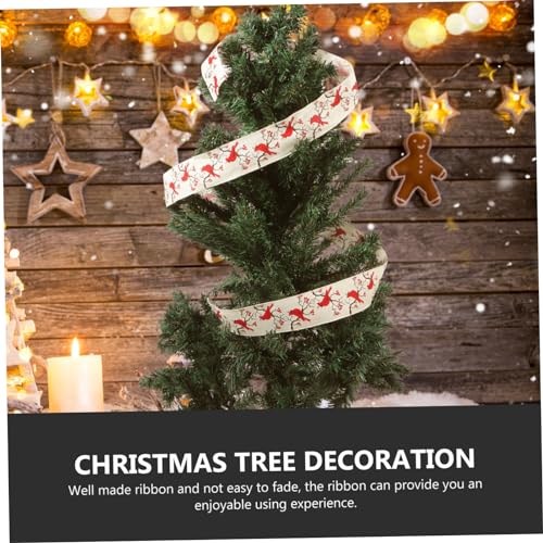 Gadpiparty Weihnachtliches Geschenkband mit Bastelfreundlich Robustes Baumwollgewebe für Weihnachtsbaum und DIY Dekorationen Cremeweiß mit Drahtkante Gadpiparty Weihnachtliches Geschenkband mit Bastelfreundlich Robustes Baumwollgewebe für Weihnachtsbaum und DIY Dekorationen Cremeweiß mit Drahtkante von Gadpiparty
