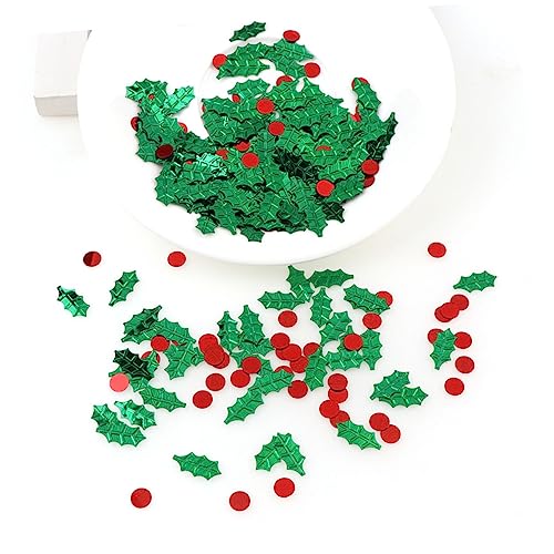 Gadpiparty 60g Beerengrüne Blatt-pailletten Weihnachtsbaum-konfetti Glitzer-pailletten Weihnachtsdekorationen für Party Gadpiparty 60g Beerengrüne Blatt-pailletten Weihnachtsbaum-konfetti Glitzer-pailletten Weihnachtsdekorationen für Party von Gadpiparty