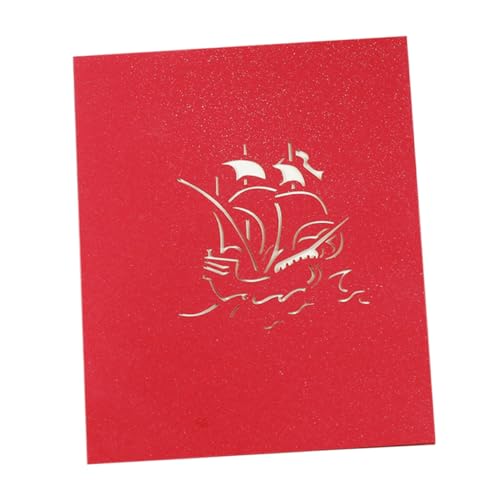 Gadpiparty Weihnachtskarte Segelboot Papier Grußkarte mit Hohlem Design Kreative Klappkarte für Weihnachten und Neujahr Segelboot Symbol für Segenswünsche Gadpiparty Weihnachtskarte Segelboot Papier Grußkarte mit Hohlem Design Kreative Klappkarte für Weihnachten und Neujahr Segelboot Symbol für Segenswünsche von Gadpiparty