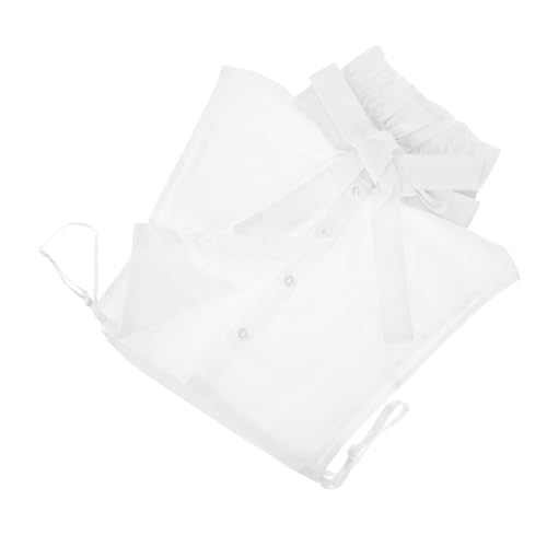Gadpiparty Weißer Abnehmbarer Rüschen blusenkragen mit Schleife Falscher Damen krageneinsatz für Vielseitiges Layering bei Büro Freizeit und Party im Herbst und Winter von Gadpiparty