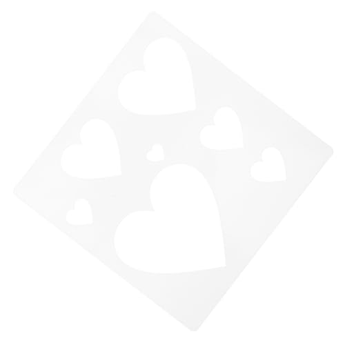 Gadpiparty Wiederverwendbare Herz Schablone für Malerei DIY Basteln Planer Stencil Wasserwaschbar Kunststoff Vorlage für Hochzeit Geburtstagsdeko Herzgestaltung von Gadpiparty