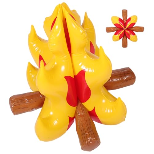 Gadpiparty Wiederverwendbares Aufblasbares Flammenfeuer aus Hochwertigem PVC Robustes Kinderzubehör für Geburtstagsfeiern Halloween und Camping Stabiles Dekoratives Party Accessoire von Gadpiparty