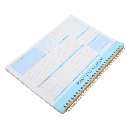 Gadpiparty Wochenplaner Notizbuch Tagesplaner Notebook Spiral- Aufgabe regiert Kalenderplaner Zeitplaner Wöchentlicher Notizblock Täglicher Planer Organisatorplaner Eisen Blue von Gadpiparty
