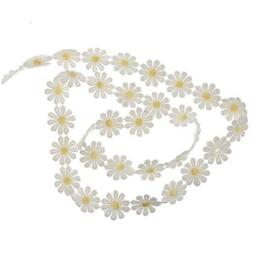 Gadpiparty Yards Blüten Daisy Spitzenband Stickerei Dekorative Borte für Diy Kleidung und Handwerk Zubehör für Hochzeiten und Bastelprojekte Gadpiparty Yards Blüten Daisy Spitzenband Stickerei Dekorative Borte für Diy Kleidung und Handwerk Zubehör für Hochzeiten und Bastelprojekte von Gadpiparty
